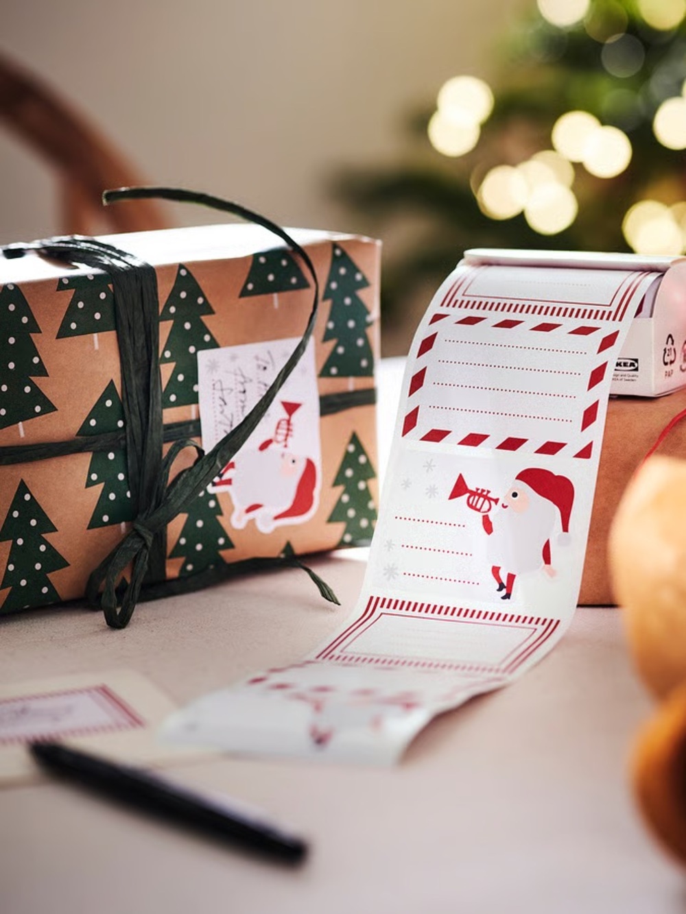 Holiday Santa Gift Tags - Red & White